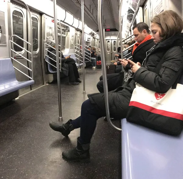 New York City Manhattan U-Bahn — Stockfoto