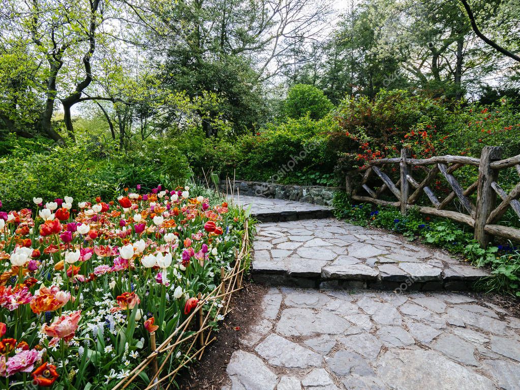 Shakespeare Garten Central Park, New York city — Stockfoto ...