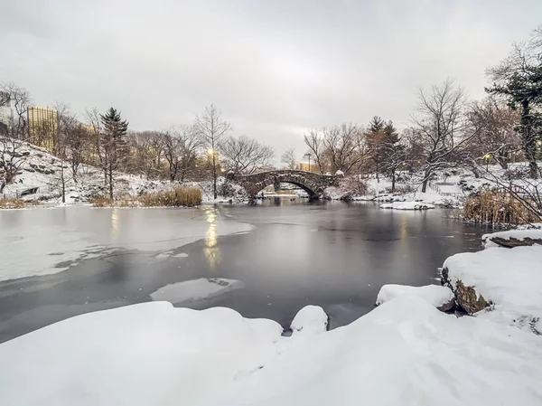 Gapstow Bridge Central Park, New York City — Stockfoto