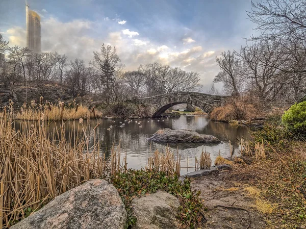 Gapstow bridge Central Park, New York City — Stock Photo, Image