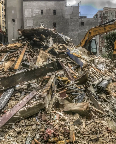 Demolizione di edifici a Manhattan — Foto Stock