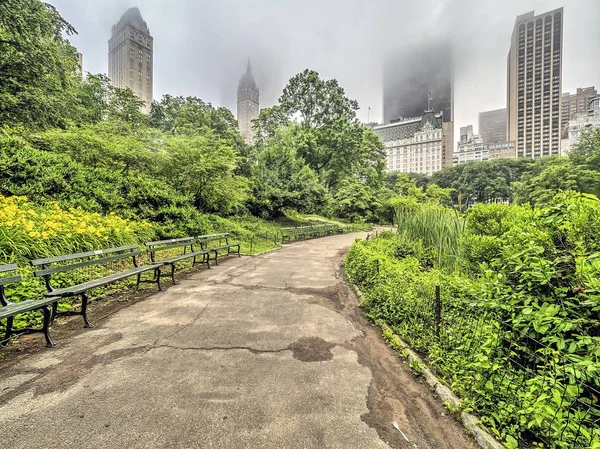 Central park, new york city våren — Stockfoto