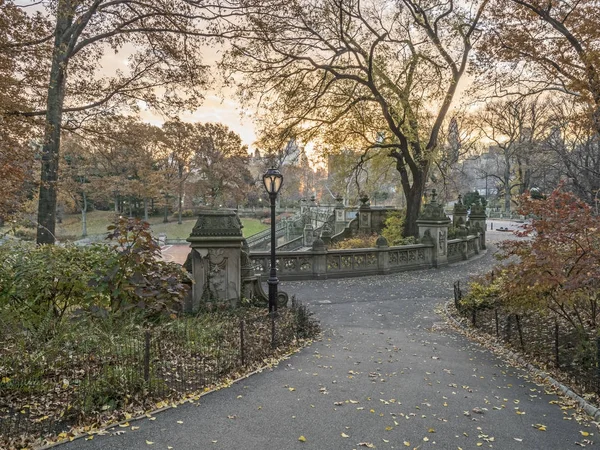 Bethesda Terrasse und Brunnen Herbst — Stockfoto