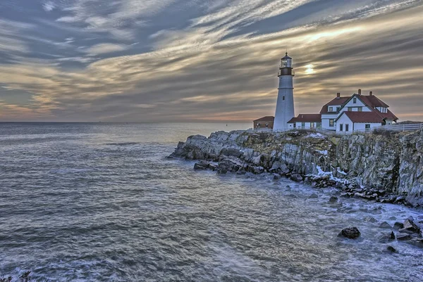 Cabeça de Portland Luz, Farol — Fotografia de Stock