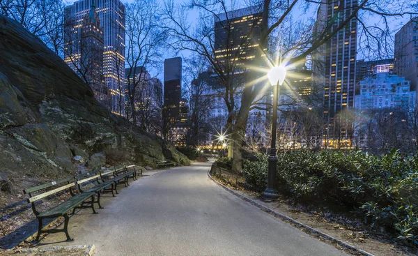 Central Park Nueva York Dqawn Por Mañana — Foto de Stock