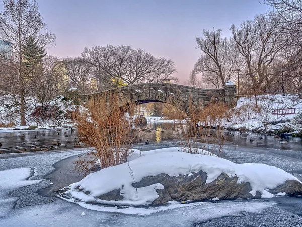 Ponte di Gapstow Central Park, New York — Foto Stock