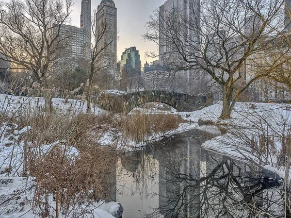 Gapstow Bridge Central Park, New York City — Stockfoto