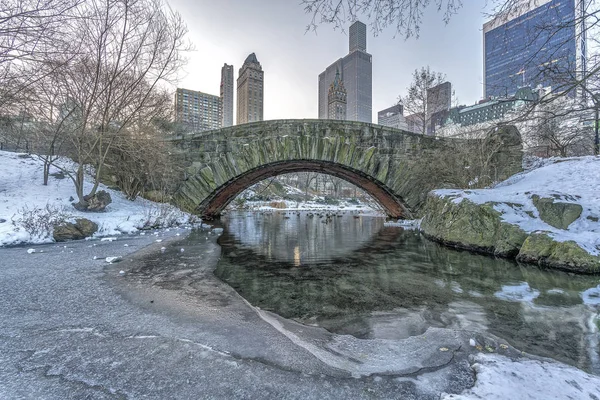 Gapstow Bridge Central Park, New York City — Stockfoto