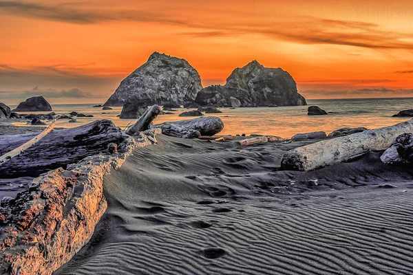 Breach Southern Oregon Coast Sunset — Stock Photo, Image