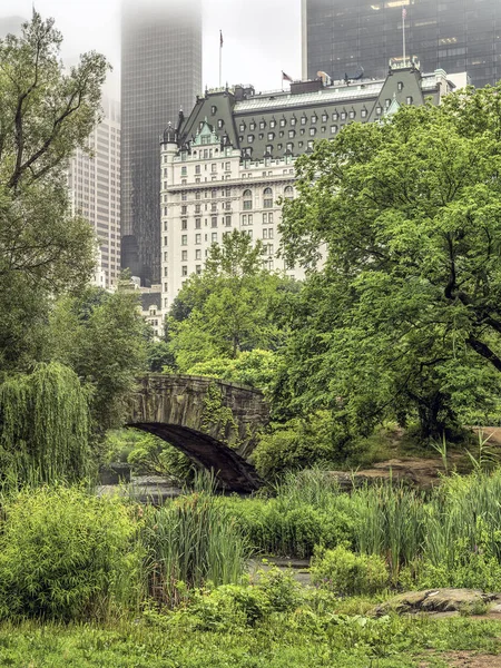 Puente Gapstow Uno Los Iconos Central Park Manhattan Ciudad Nueva — Foto de Stock