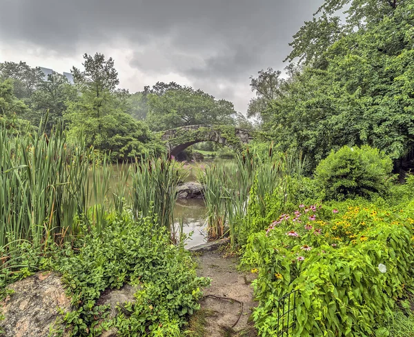 Gapstow bridge Central Park, New York City — Stock Photo, Image