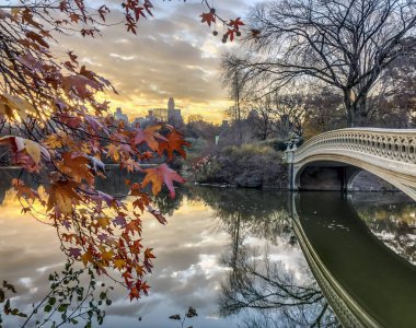 Central Park, New York şehir sonbahar