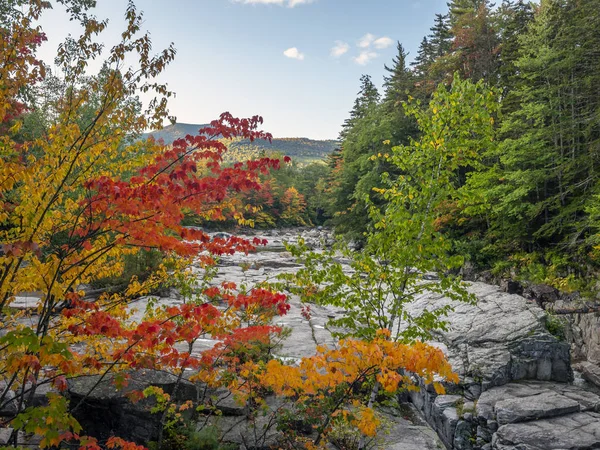 Herbst auf dem schnellen Fluss — Stockfoto