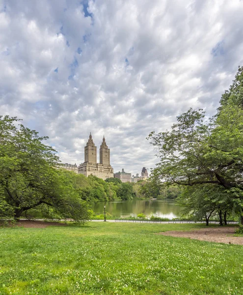 Central park, nowy york wielkie miasto, nad jeziorem — Zdjęcie stockowe