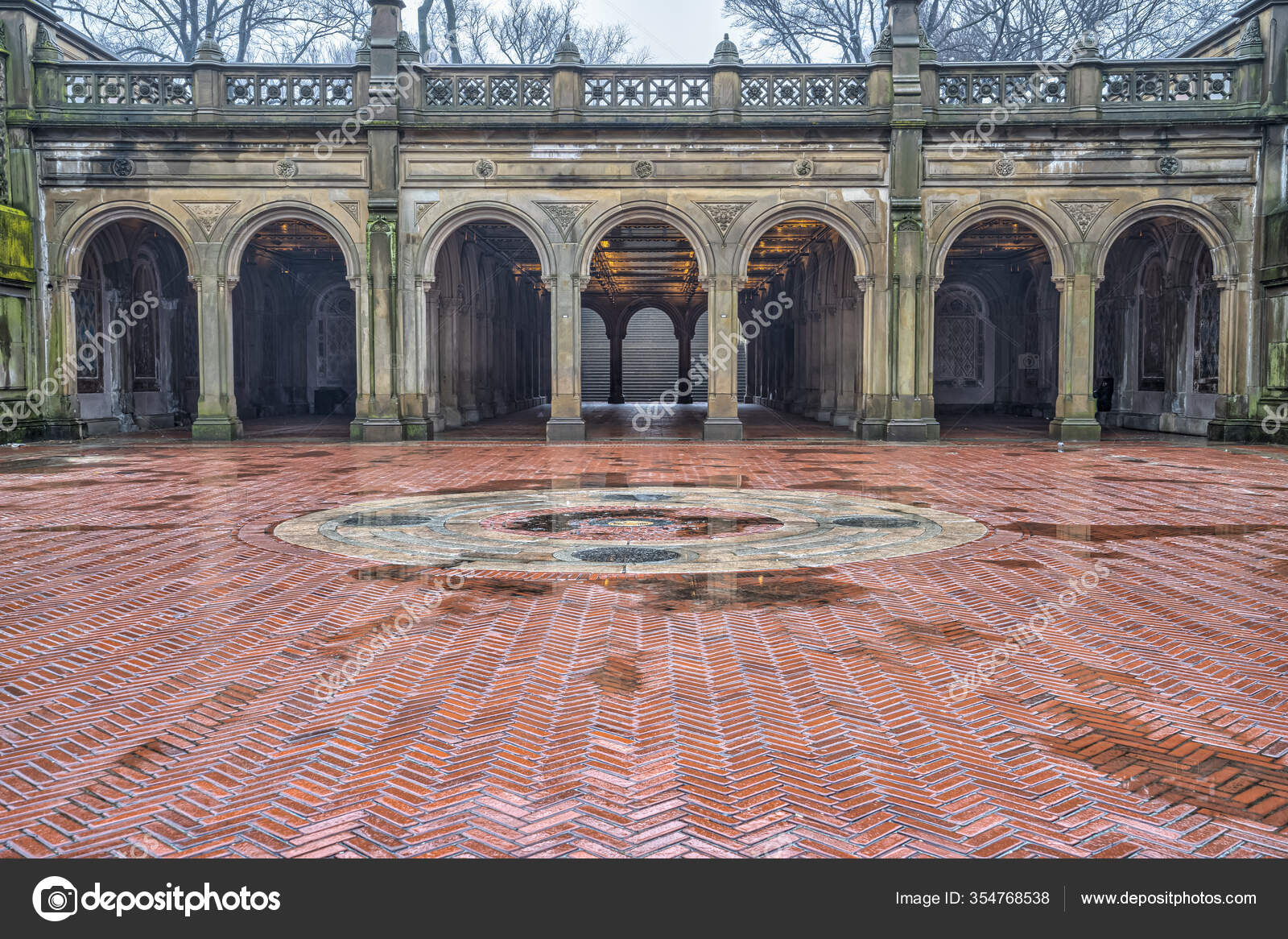 Bethesda Terrace and Fountain overlook The Lake in New York City's