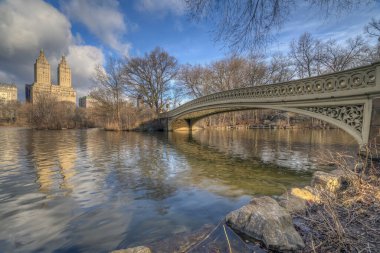 Pruva köprüsü, Central Park, New York Kış Şehri