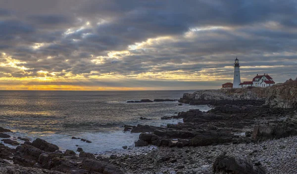 Portland Head Light Een Historische Vuurtoren Cape Elizabeth Maine — Stockfoto