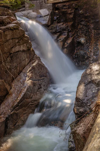 秋の森の紅葉盆地の滝 — ストック写真