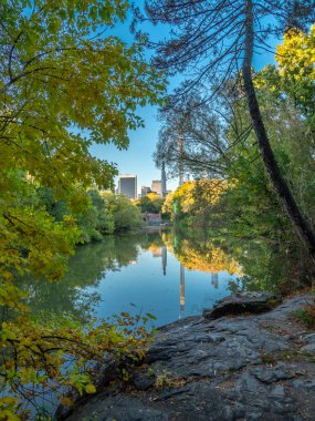 Central Park 'taki gölde, New York City, Manhattan