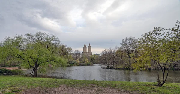 Lago Central Park Nova Iorque Manhattan — Fotografia de Stock