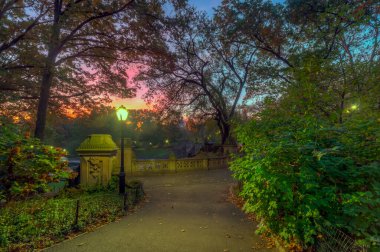 Central Park 'ta Betheda Terrace, New York Yazın