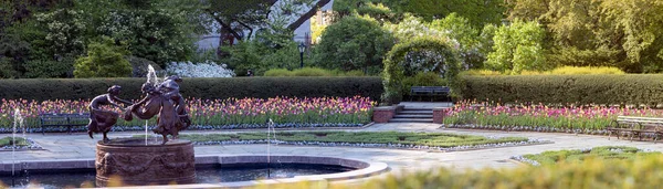 Conservatory Garden Jardín Formal Esquina Noreste Central Park Nueva York —  Fotos de Stock