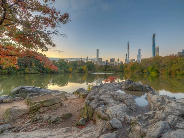 Lake Central Park New York City Manhattan — Stock Photo, Image