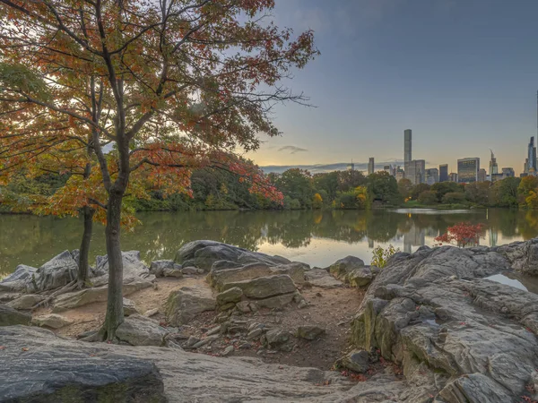 Lago Central Park Nueva York Manhattan — Foto de Stock