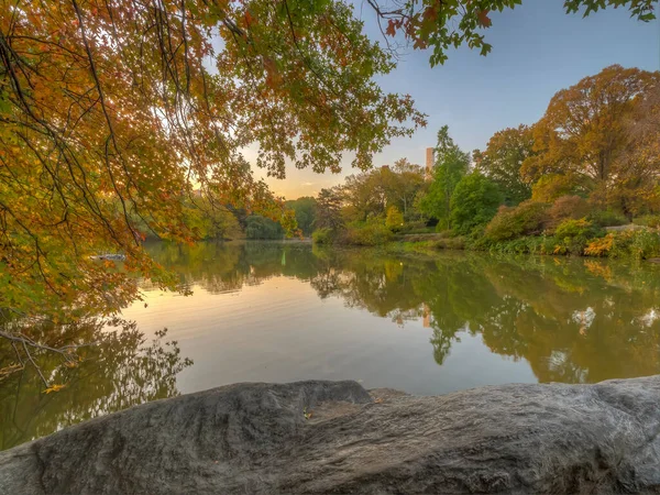 See Central Park New York City Manhattan Herbst — Stockfoto
