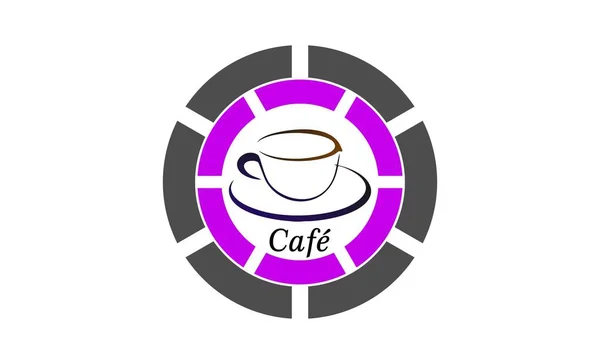 Creatieve Unieke Café Logo Ontwerp — Stockfoto