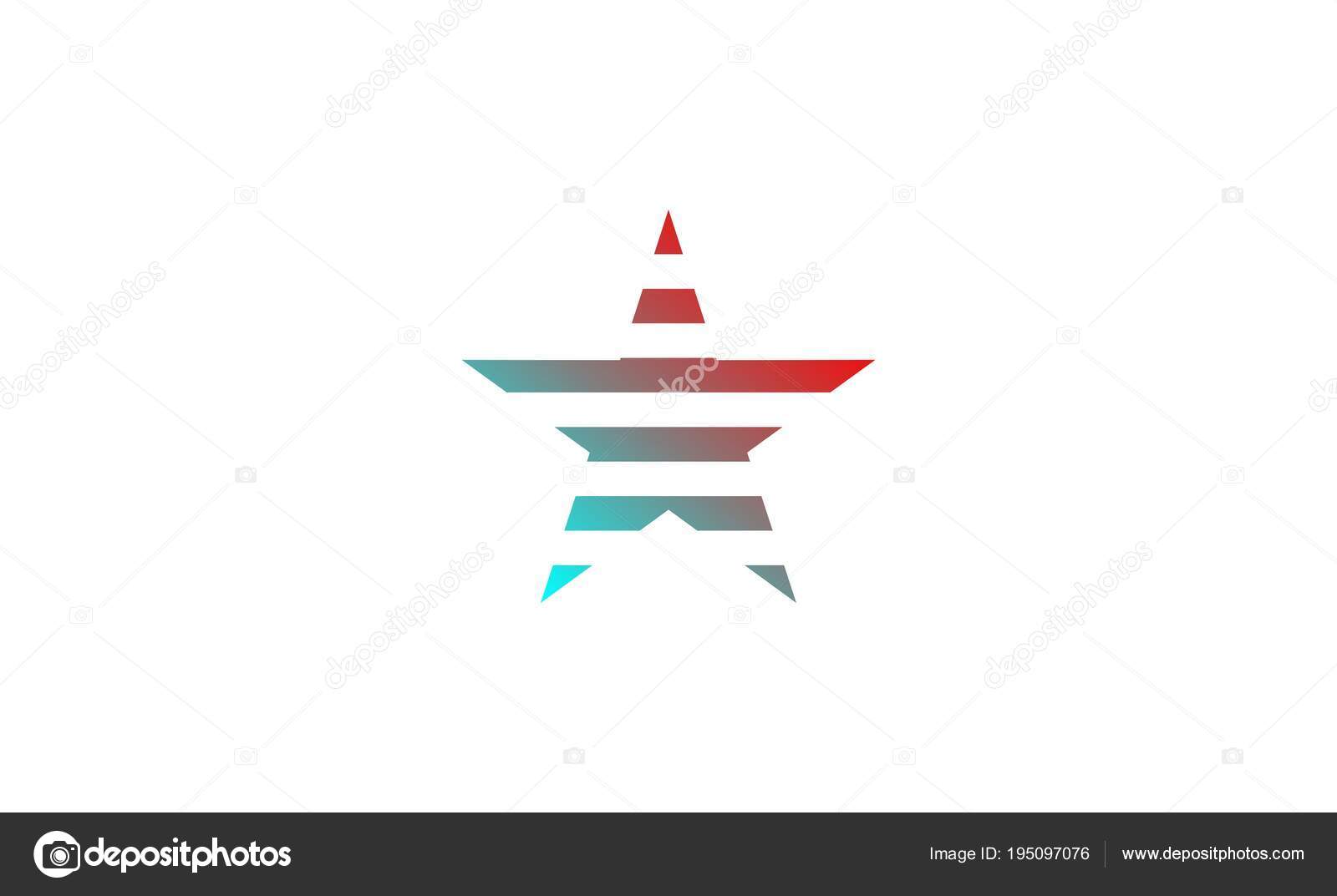 Creatives Unique Star Design Logo Stock Vector C Waone1 195097076