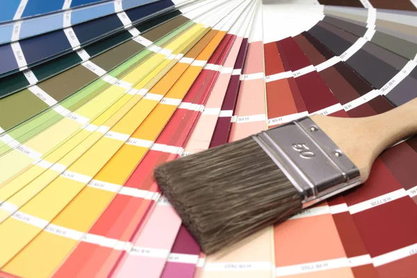 Paleta barev na stůl — Stock fotografie