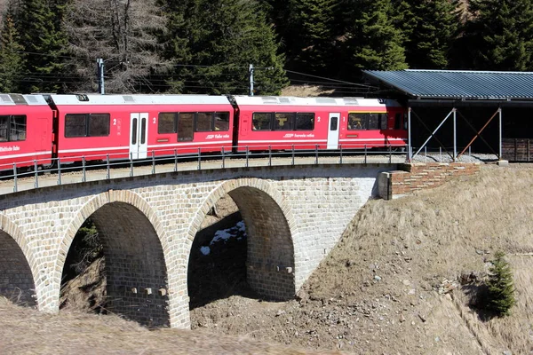 The Bernina railway — Stock Photo, Image
