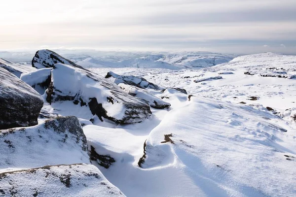 Engels landschap in de winter — Stockfoto