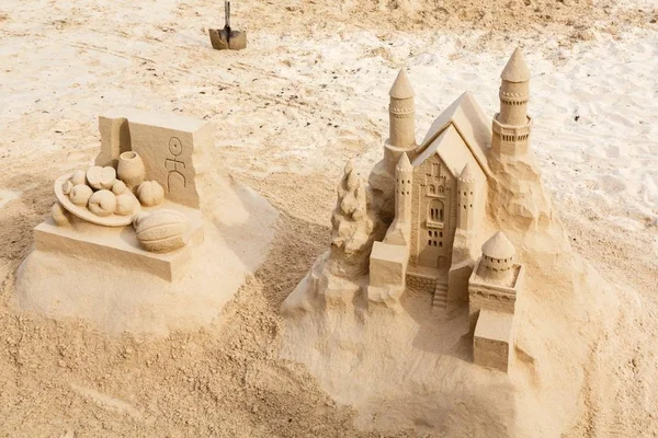 Sandcastle άμμο τέχνης — Φωτογραφία Αρχείου