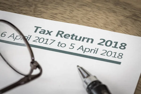 Formulario de declaración de impuestos UK 2018 — Foto de Stock