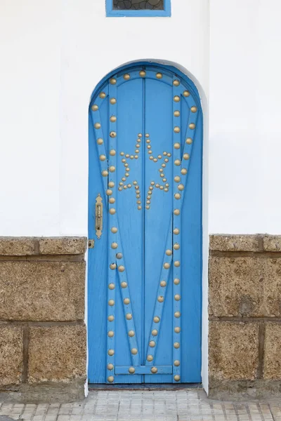 Decorative blue door — Stock Photo, Image