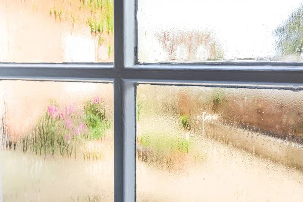 Condensation on sash window panes