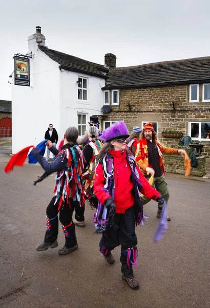 Engelse morris dansers — Stockfoto