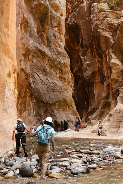 Canyoning in the Narrows Zion National Park — Stock Photo, Image