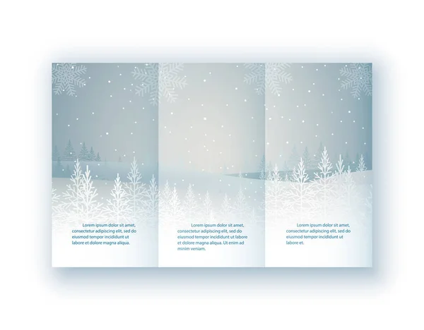 winter landscape vector illustration