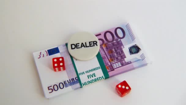 Dealer Money Dice Game — Stock Video