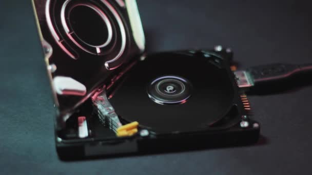 Hard Drive Reading Write Data Open Memory Hdd Recovery — Stock Video