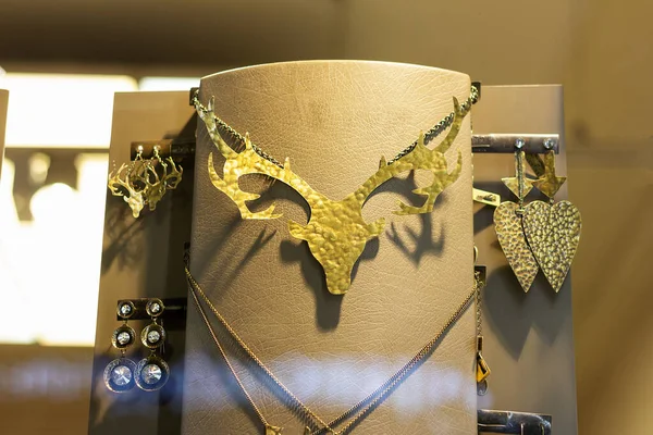 gold deer jewelry necklace. stylish elegance luxury accessory