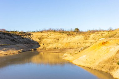 Doğal kum ocağı göleti doğa jeolojisi sanayi