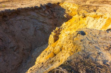 Kanyondaki yarık, kum kaya dokusu taşı.