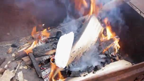 燃烧面罩生物污染停止污染危险检疫 — 图库视频影像