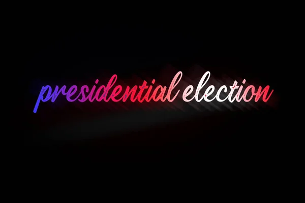 Texto Presidente Votar Eua Eleição Democracia Bandeira Neon Banner Eleição — Fotografia de Stock