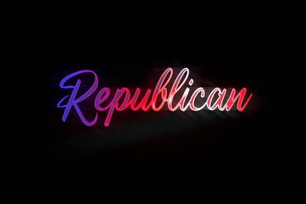 Text Republikanische Usa Wahl Demokratie Flagge Neon Banner Abstimmung — Stockfoto