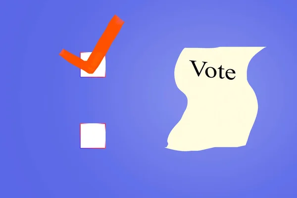 Głosowanie Checkmark Wybory Prezydenckie Kampania Dzień Usa Polityczne — Zdjęcie stockowe